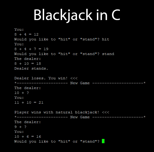 Blackjack Simulator in C